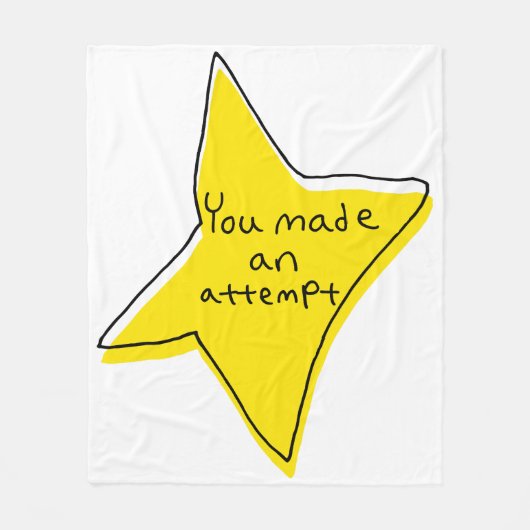 試してみた – 黄色い星 フリースブランケット (正面)