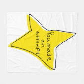 試してみた – 黄色い星 フリースブランケット (正面(横))