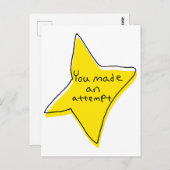 試してみた – 黄色い星 ポストカード (正面/裏面)