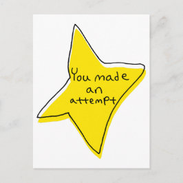 試してみた – 黄色い星 ポストカード