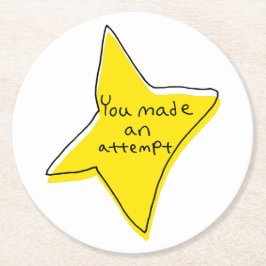 試してみた – 黄色い星 ラウンドペーパーコースター