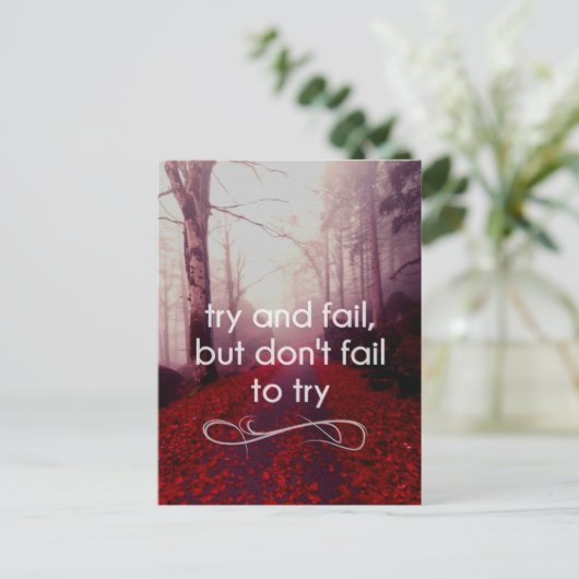 試してみて失敗するが、ポストカードを試してみない ポストカード (スタンド正面)