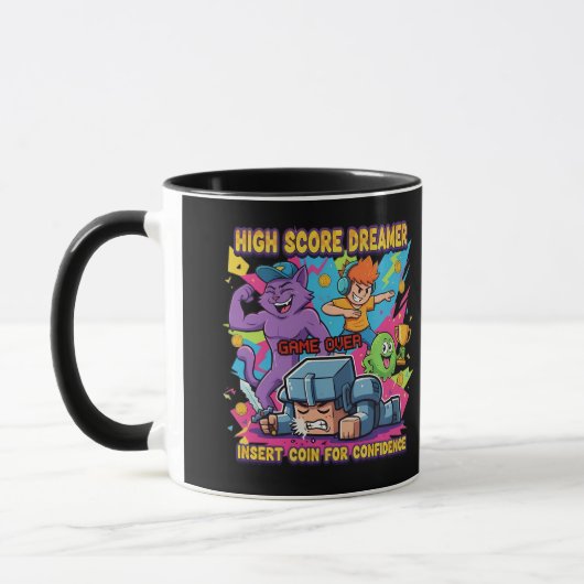 試してみて!このクールな90'sレトロ マグカップ (左)