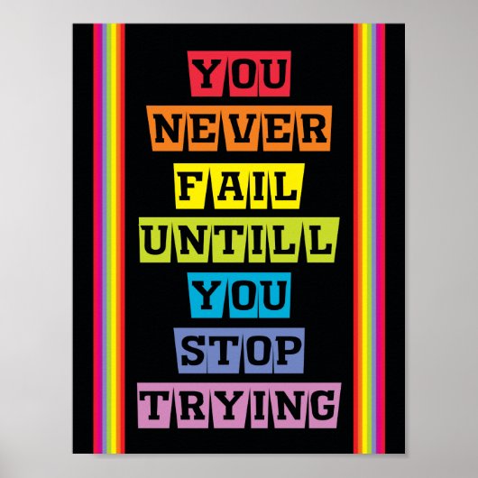 「試してみるまでは必ストップず失敗する」ポスター ポスター (正面)