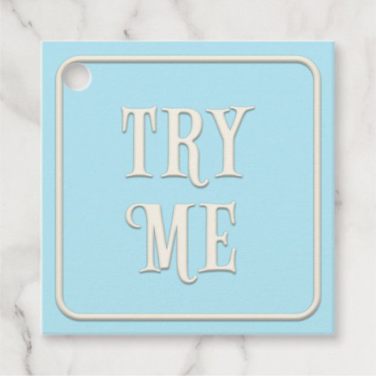 "試してみる"ティービクトリアンパーティーブルースクエアカスタム フェイバータグ (正面)