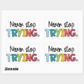 試しストップない 長方形シール (シート)