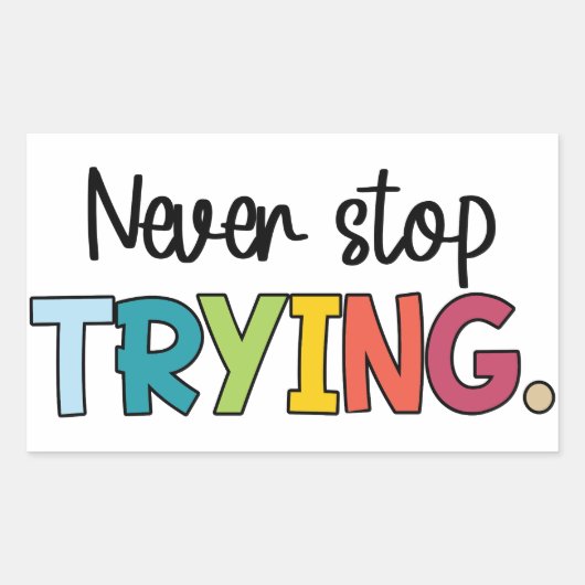 試しストップない 長方形シール (正面)