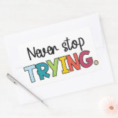 試しストップない 長方形シール (封筒)