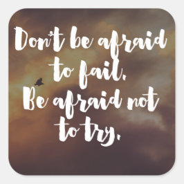 試すことを恐れる引用文 スクエアシール