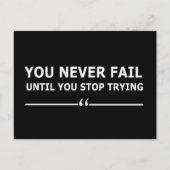 試すまで必ストップず失敗すやる気を起こさせる シーズンポストカード (正面)