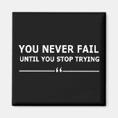 試すまで必ストップず失敗すやる気を起こさせる マグネット (正面)