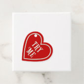 「試す」赤いハートパーソナライズされたバレンタインデー フェイバータグ (インサイチュ)