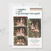 試みが行われた |モダンクリスマスフォトカード 招待状 (正面)