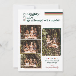 試みが行われた |モダンクリスマスフォトカード 招待状