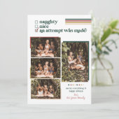 試みが行われた |モダンクリスマスフォトカード 招待状 (スタンド正面)