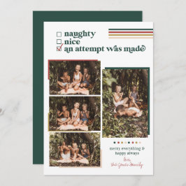 試みが行われた |モダンクリスマスフォトカード 招待状