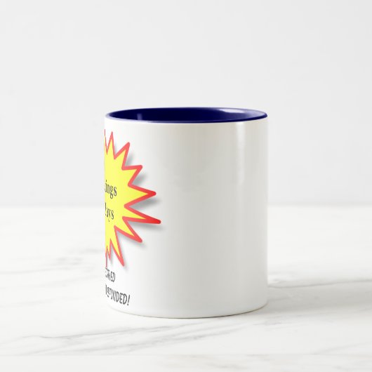 試みて下さい私達の会合を… -ユーモアのあるなオウムNAのコーヒー・マグ ツートーンマグカップ (中央)