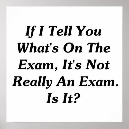 試もし験の内容を教えてやる ポスター (正面)