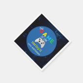 試合が始まった!カスタムフォトビデオゲーム誕生日 スタンダードカクテルナプキン (角)