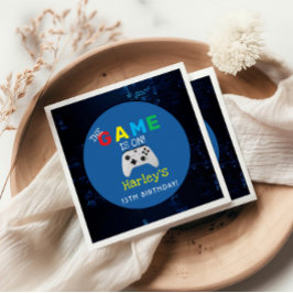 試合が始まった！カスタムフォトビデオゲーム誕生日 スタンダードカクテルナプキン