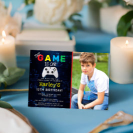 試合が始まった！カスタムフォトビデオゲーム誕生日 招待状