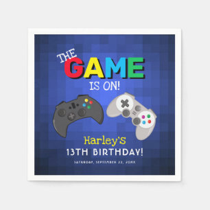 試合が始まった! ビデオゲーム誕生日 スタンダードカクテルナプキン