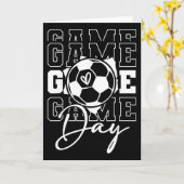 試合の日 サッカー カード (黄色い花)