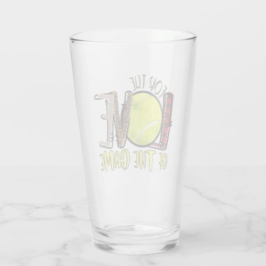 試合を愛するテニス タンブラーグラス (裏面)