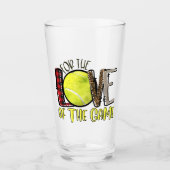 試合を愛するテニス タンブラーグラス (正面)