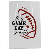 試合クール日運動愛好家サッカー ミディアムペーパーバッグ (正面)