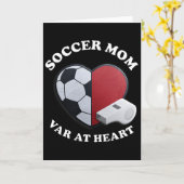 試合デーのサッカー・ママ - 3D ハートと LL デザイン カード (黄色い花)