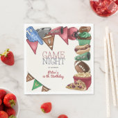 試合夜のサッカーの誕生日 スタンダードランチョンナプキン (インサイチュ)