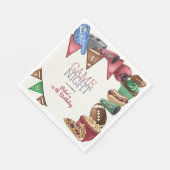 試合夜のサッカーの誕生日 スタンダードランチョンナプキン (角)