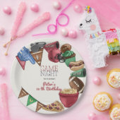 試合夜のサッカーの誕生日 ペーパープレート (パーティー)