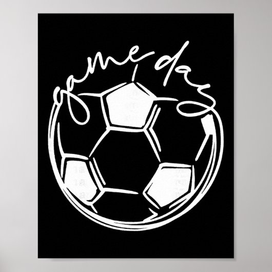 試合当日のスポーツ保護者サッカーママ ポスター (正面)