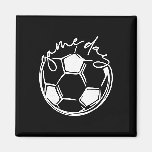 試合当日のスポーツ保護者サッカーママ マグネット (正面)