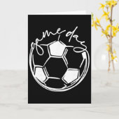 試合当日のスポーツ保護者 サッカー・ママ カード (黄色い花)