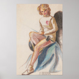 試合後 – ボクシングアート(1950) ポスター