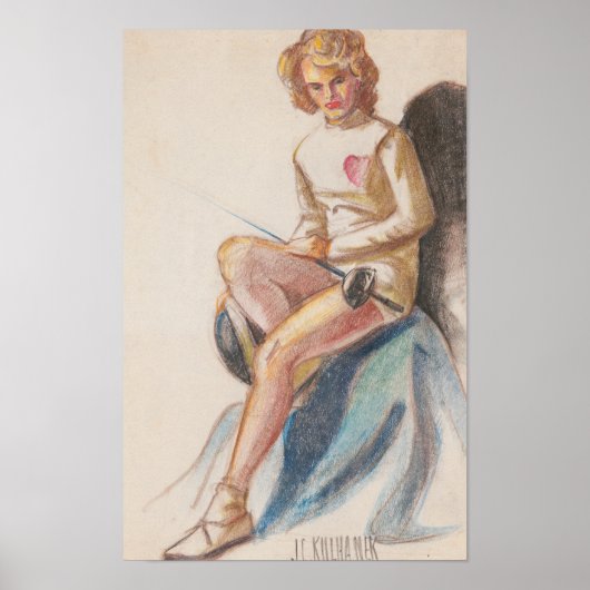 試合後 – ボクシングアート(1950) ポスター (正面)