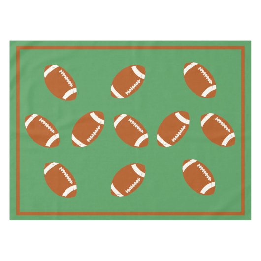 試合日のサッカーのパーソナライズ テーブルクロス (正面(横))