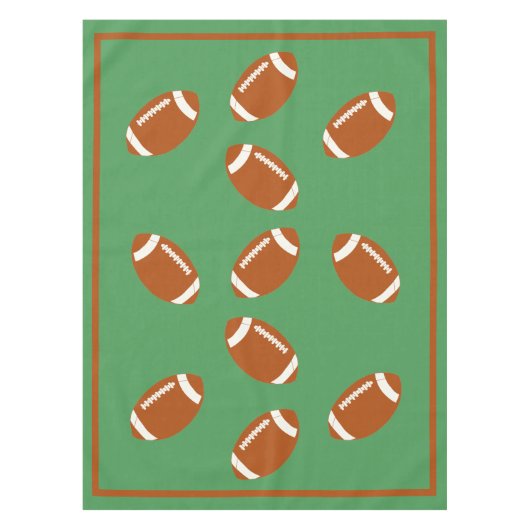 試合日のサッカーのパーソナライズ テーブルクロス (正面)