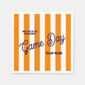 試合日のチーム名はブリーカーズのオレンジ色で私に会う スタンダードカクテルナプキン (正面)