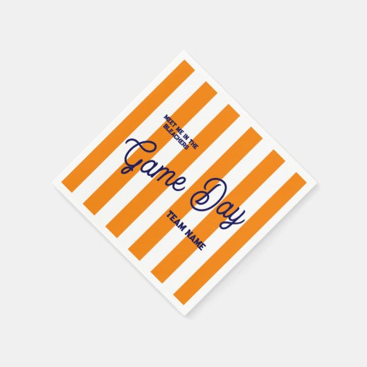 試合日のチーム名はブリーカーズのオレンジ色で私に会う スタンダードカクテルナプキン (角)