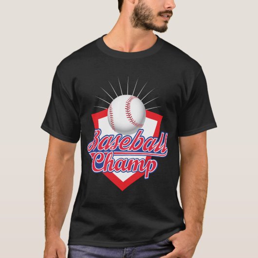 試合日は最高 – 野球チャンピオンだ Tシャツ (正面)