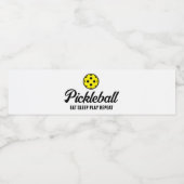 試合日カスタム用のピックボール水ボトルラベル ペットボトルラベル (シングルラベル)