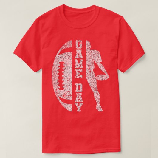 試合日サッカーかわいいサッカートップ4 Tシャツ (デザイン正面)