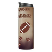 試合日サッカーのスポーツファン タンブラー (回転右)