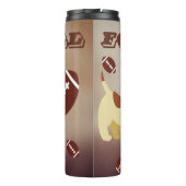 試合日サッカーのスポーツファン タンブラー (裏面)