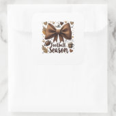 試合日サッカーのボーコケットサッカーシーズン スクエアシール (バッグ)