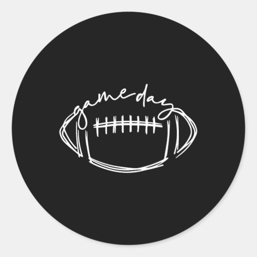 試合日サッカーゲームデイビーブサッカー愛好家を見る ラウンドシール (正面)